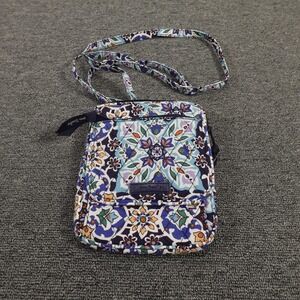 Vera Bradley Crossbody Bag Womens Small Multicolor Quilted Cotton Floral Purse